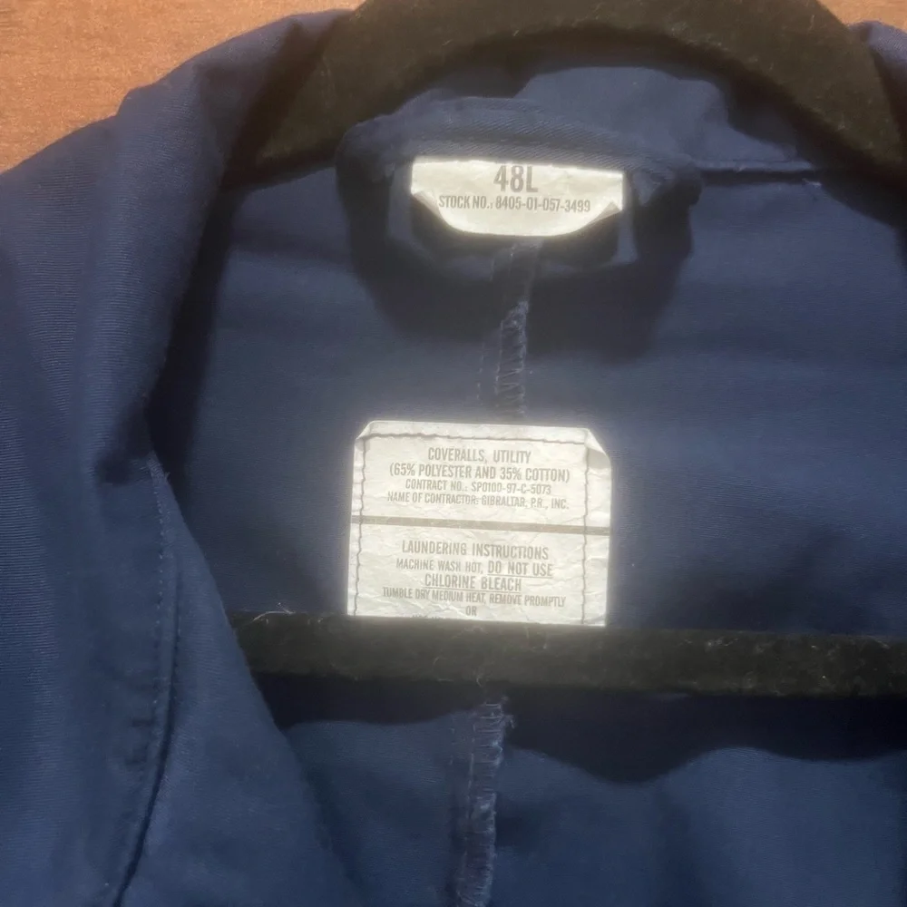 Navy Blue Coveralls size 48L in GUC